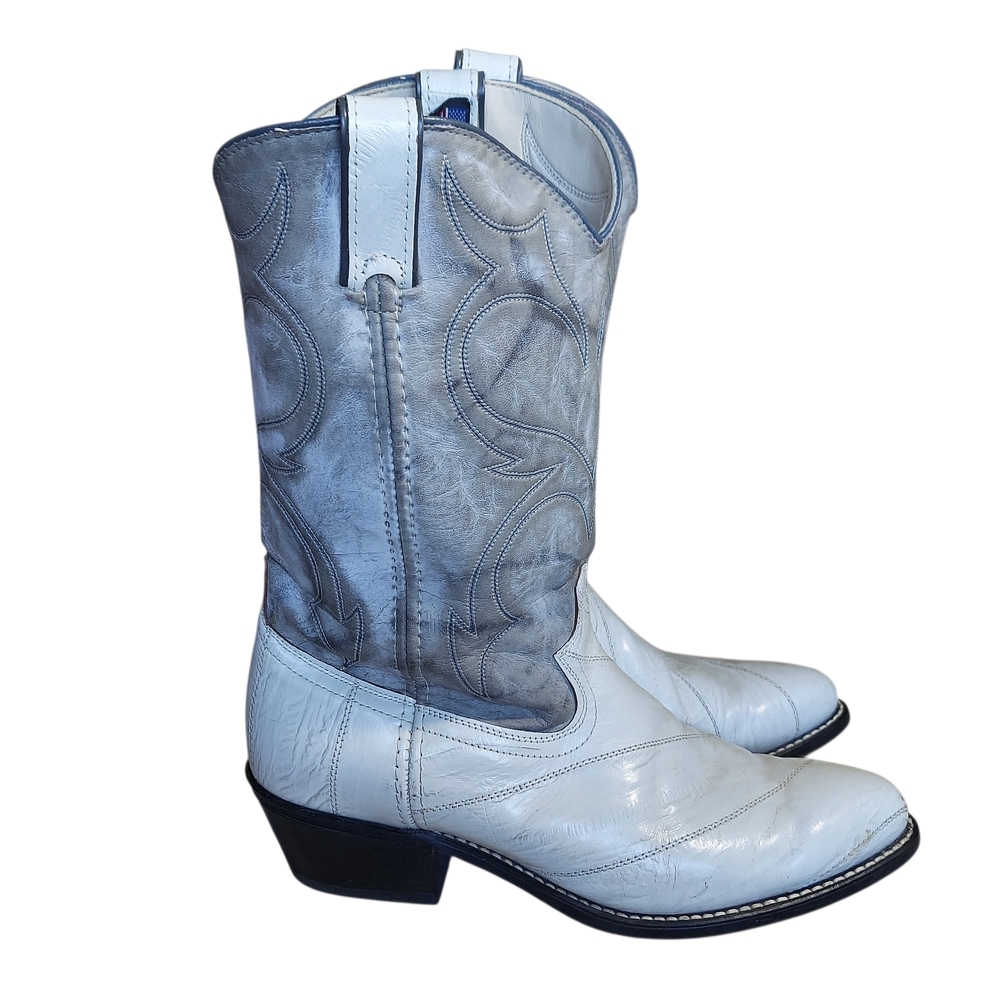 Rocky 5971 Vintage Coastal Cowgirl Rocky Boots Women Gray White Made USA - Picture 2 of 15